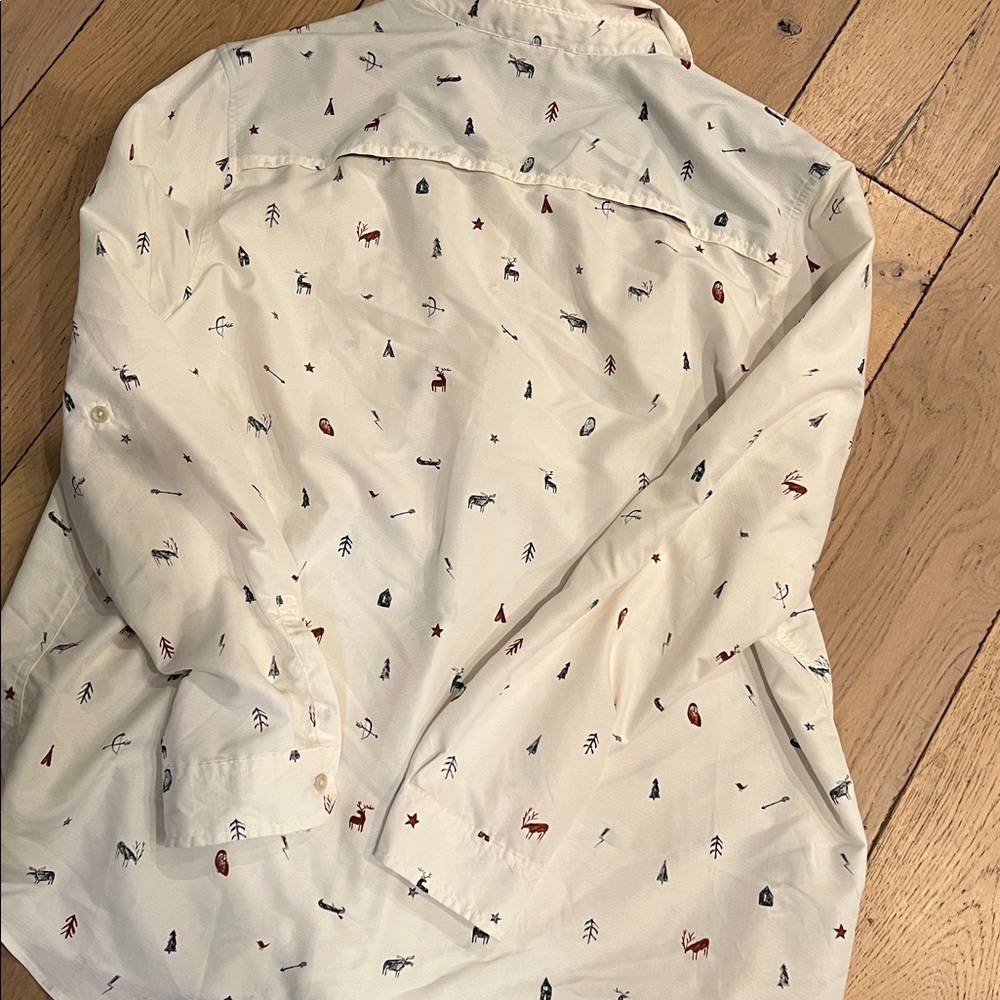 Eddie Bauer outdoor theme button down shirt, TXL - Picture 4 of 10